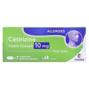 Cetirizine 10 mg Comprimés x7