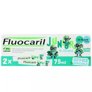 Fluocaril Gel Dentifrice Menthe Douce 2 x 75 ml