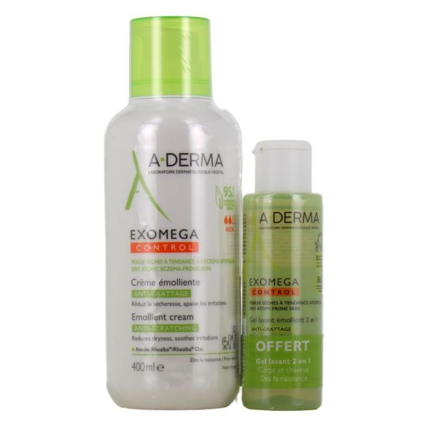 A-DERMA Exomega Control Crème Émolliente + Gel 2 en 1