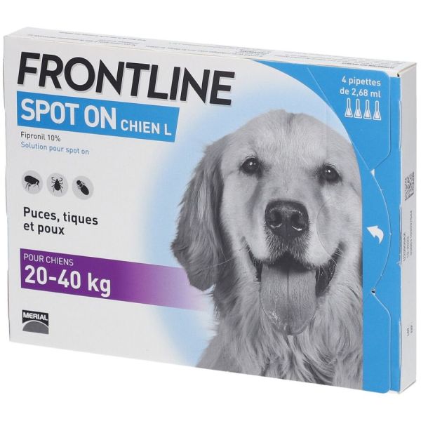 Frontline Spot-On Chien L Pipettes x4