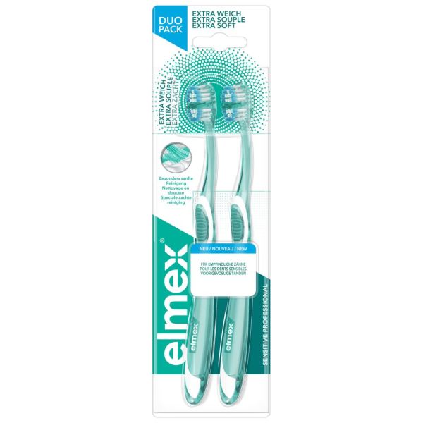 Brosse à dents elmex® Sensitive Professional Extra Souple DuoPack