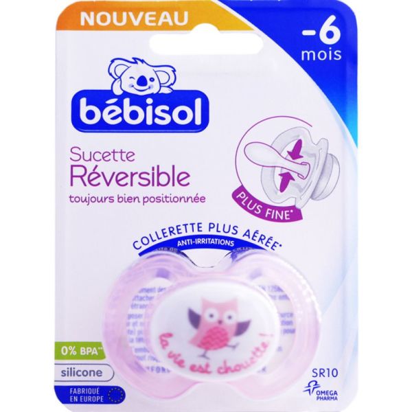 Bébisol Sucette Slimline Réversible Silicone SR10 Taille 1