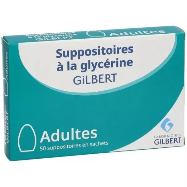 Glycérine Gilbert Suppositoires Adultes Sachet x50