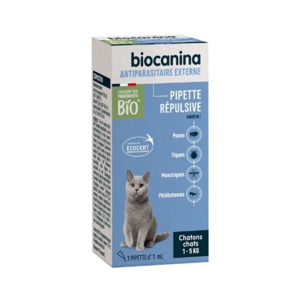 Biocanina Pipettes Répulsives Chat Bio x1