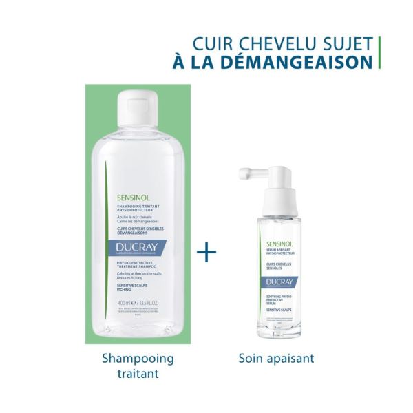 Sensinol - Shampooing physioprotecteur anti-démangeaisons Cuir chevelu irrité 400 ml