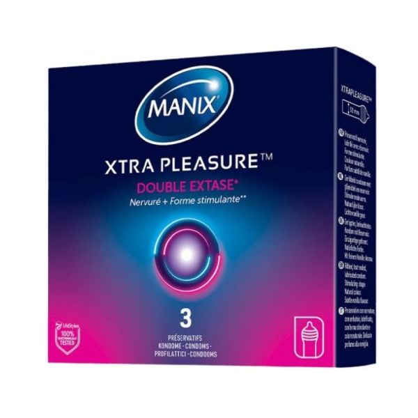 Manix Preservatif Extra Pleasure 3 preservatifs