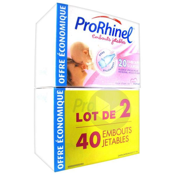 ProRhinel Embouts Nasaux Jetables x20 x2